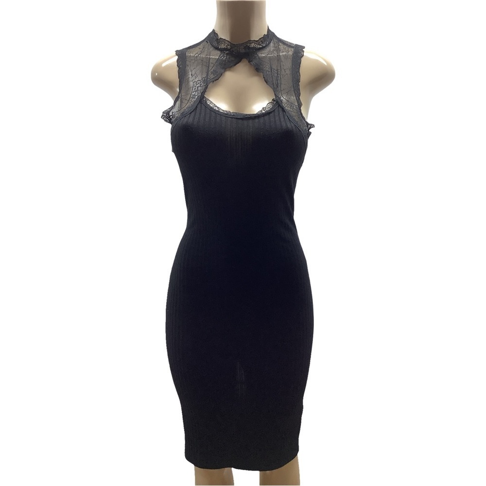 Shinestar Size Small Black Lace Dress. Preloved